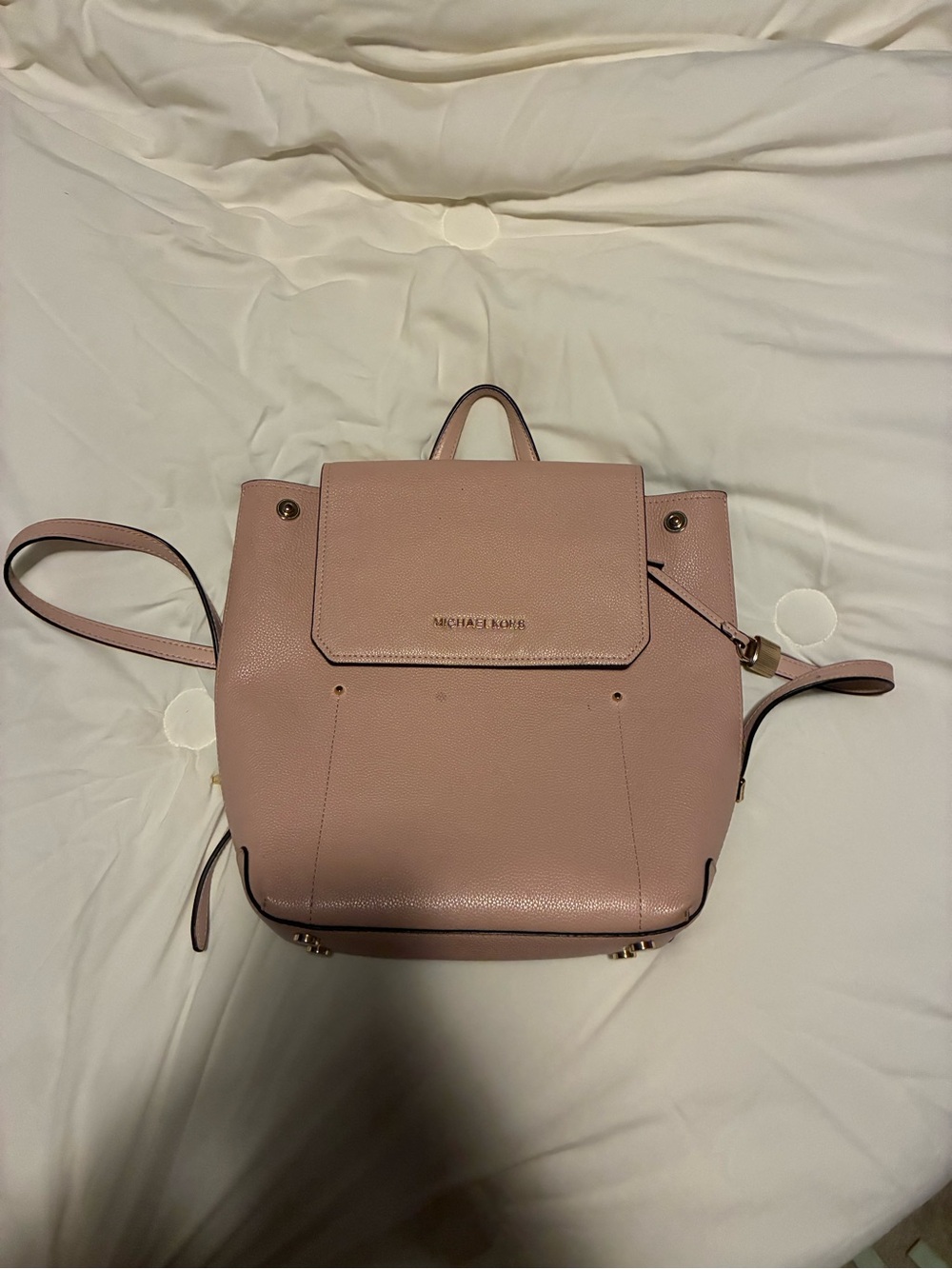 Michael Kors Blush Pebbled Leather Backpack